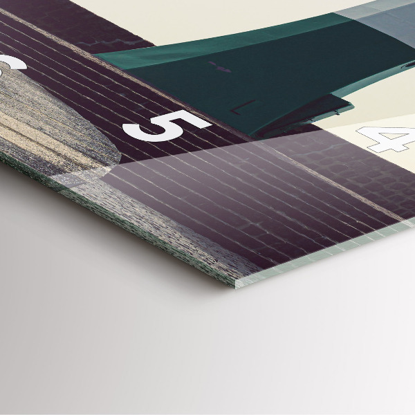 Horloge murale carrée Le phare et la mer