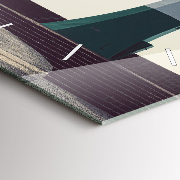 Horloge murale carrée Le phare et la mer