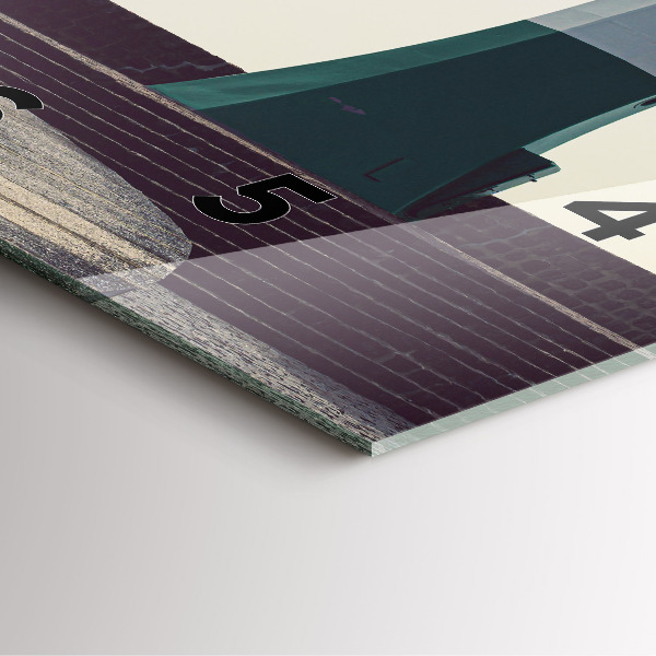 Horloge murale carrée Le phare et la mer