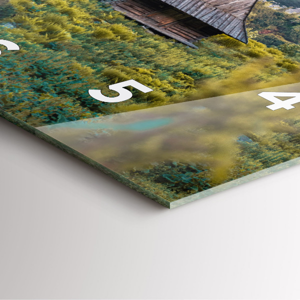 Horloge murale carrée Chalet dans les Tatras