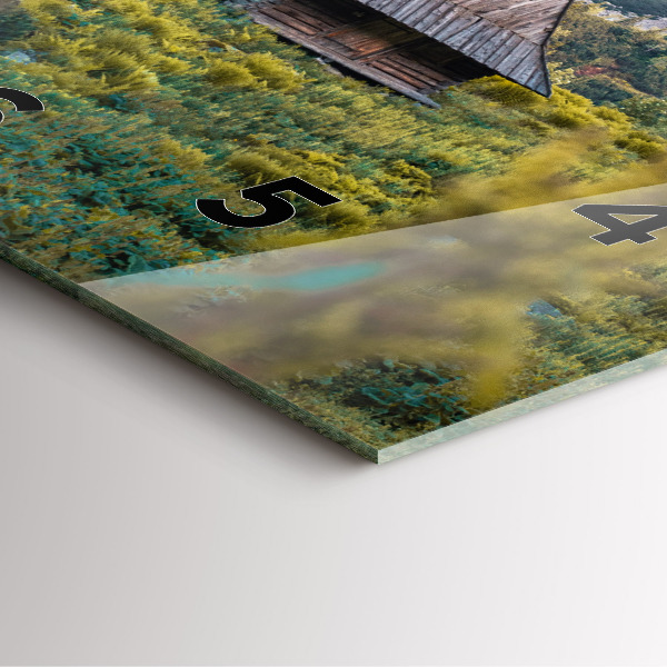 Horloge murale carrée Chalet dans les Tatras