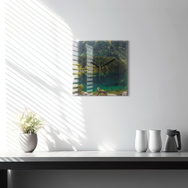 Horloge murale carrée Morskie Oko dans les Tatras