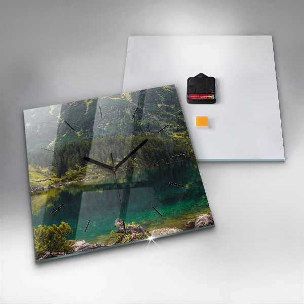 Horloge murale carrée Morskie Oko dans les Tatras