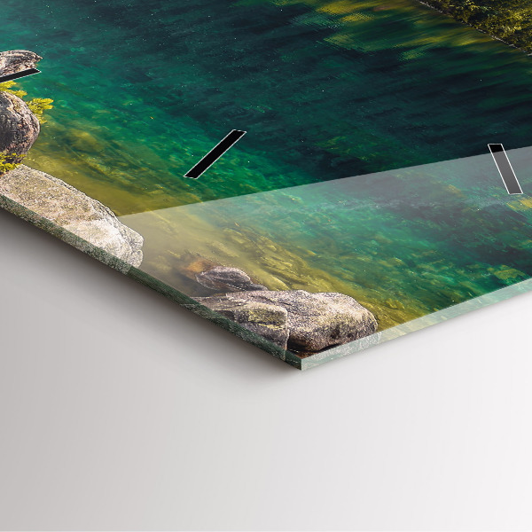 Horloge murale carrée Morskie Oko dans les Tatras