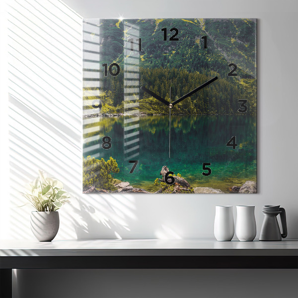 Horloge murale carrée Morskie Oko dans les Tatras