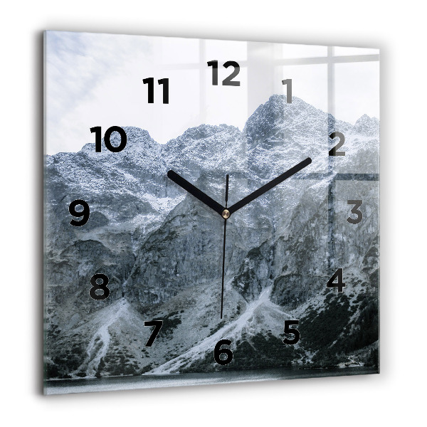 Horloge murale carrée Morskie Oko dans les Tatras