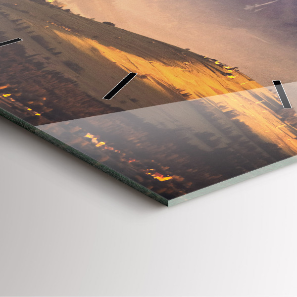 Horloge murale carrée Paysage hivernal des Tatras