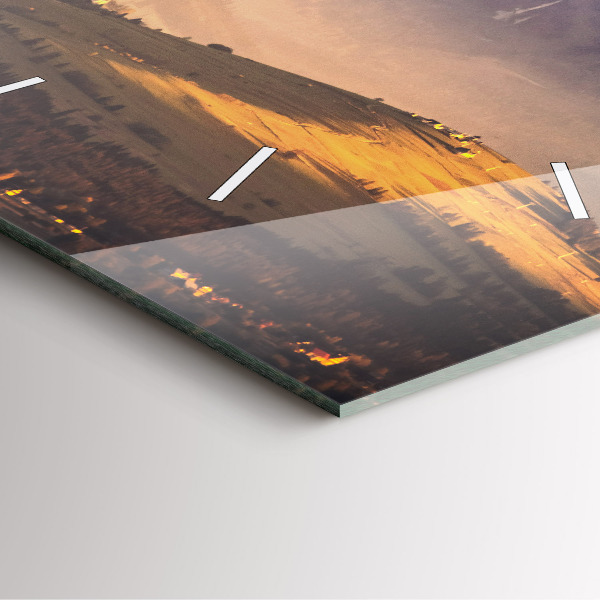 Horloge murale carrée Paysage hivernal des Tatras