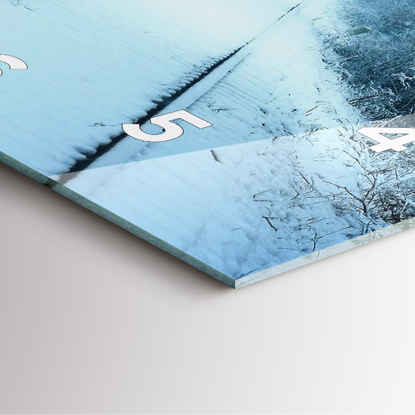 Horloge murale carrée Cerf sur les rails