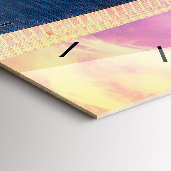 Horloge murale carrée Gratte-ciel à Varsovie