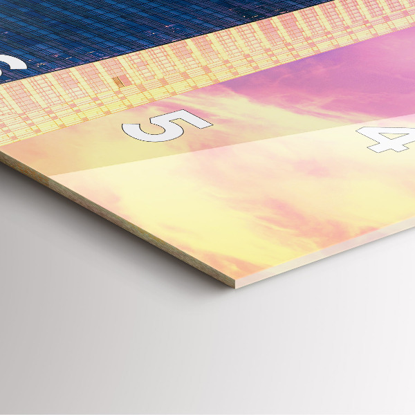 Horloge murale carrée Gratte-ciel à Varsovie