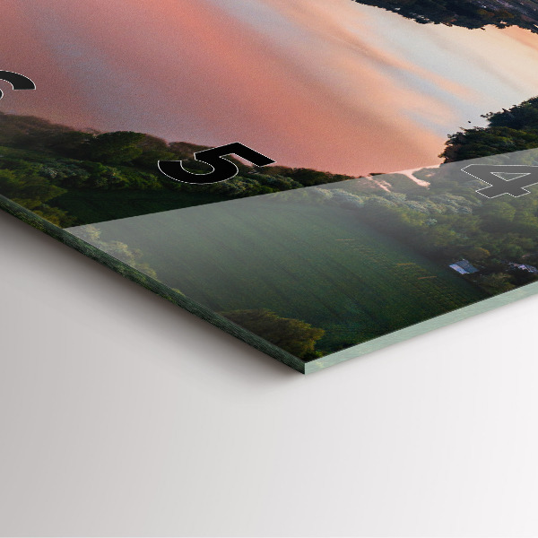 Horloge murale carrée Vue sur le lac