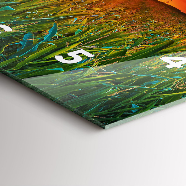 Horloge murale carrée Tournesols dans le pré