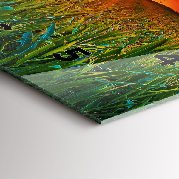 Horloge murale carrée Tournesols dans le pré