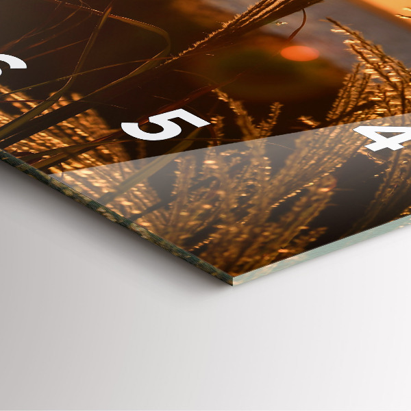 Horloge murale carrée 'Blé au soleil d''or'