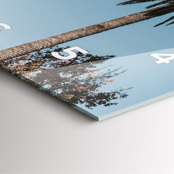 Horloge murale carrée Palmiers à Los Angeles