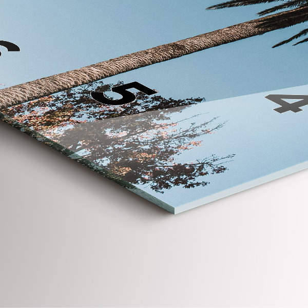 Horloge murale carrée Palmiers à Los Angeles