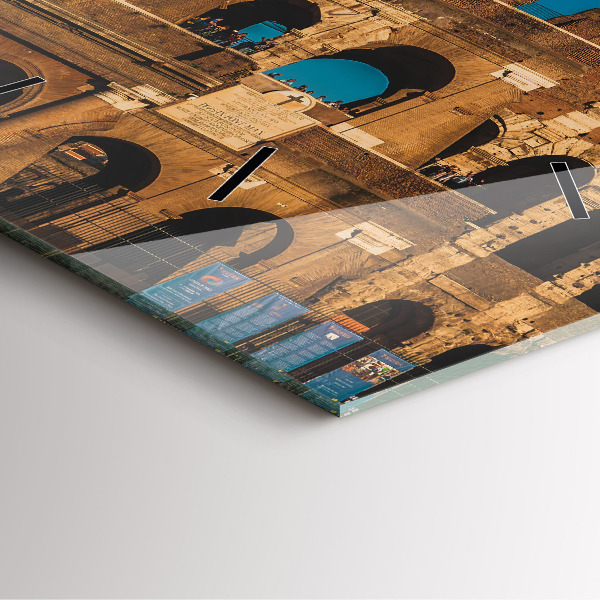 Horloge murale carrée Le Colisée en Italie