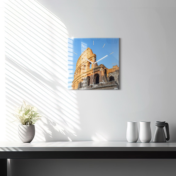 Horloge murale carrée Colisée à Rome