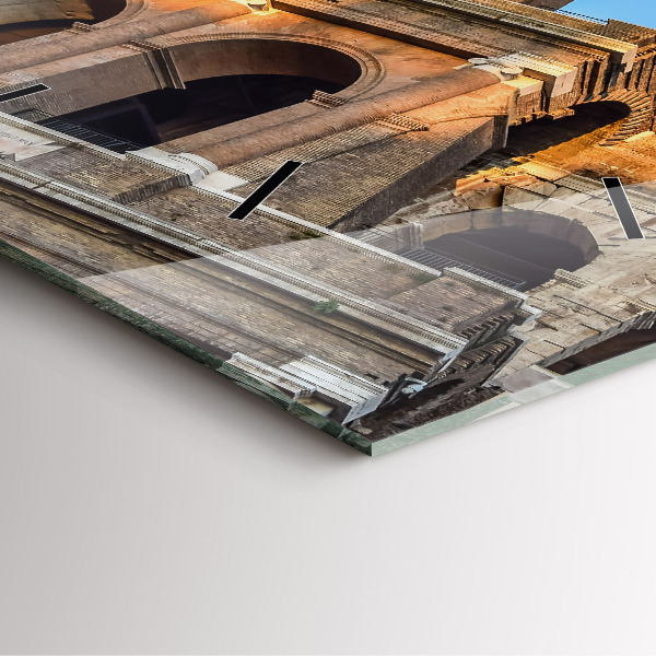 Horloge murale carrée Colisée à Rome