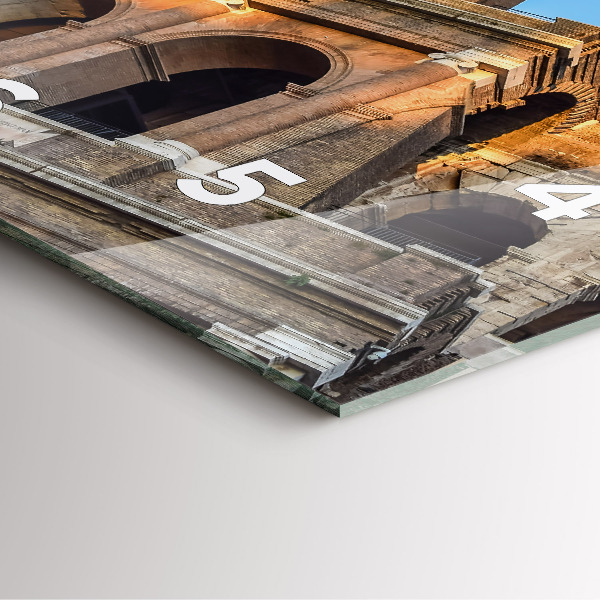 Horloge murale carrée Colisée à Rome