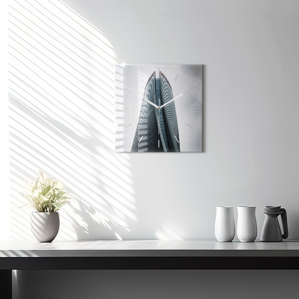 Horloge murale carrée Gratte-ciel à Milan