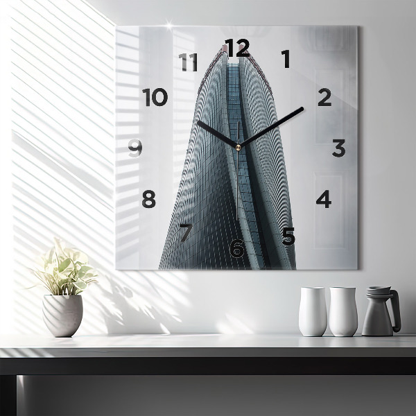 Horloge murale carrée Gratte-ciel à Milan