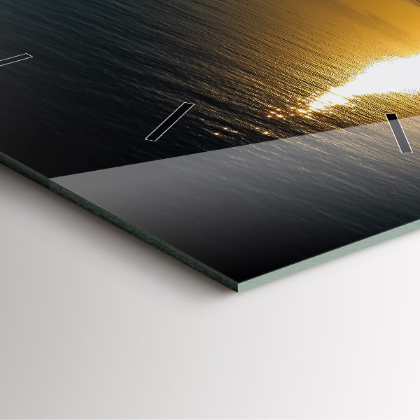 Horloge murale carrée Paysage au lever du soleil