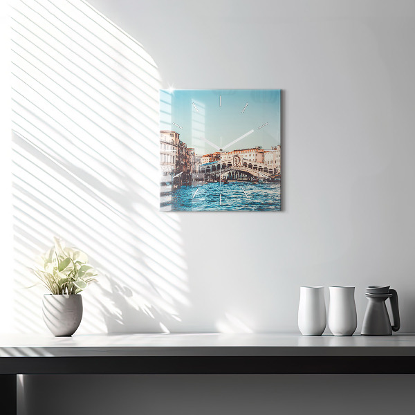 Horloge murale carrée Pont du Rialto à Venise