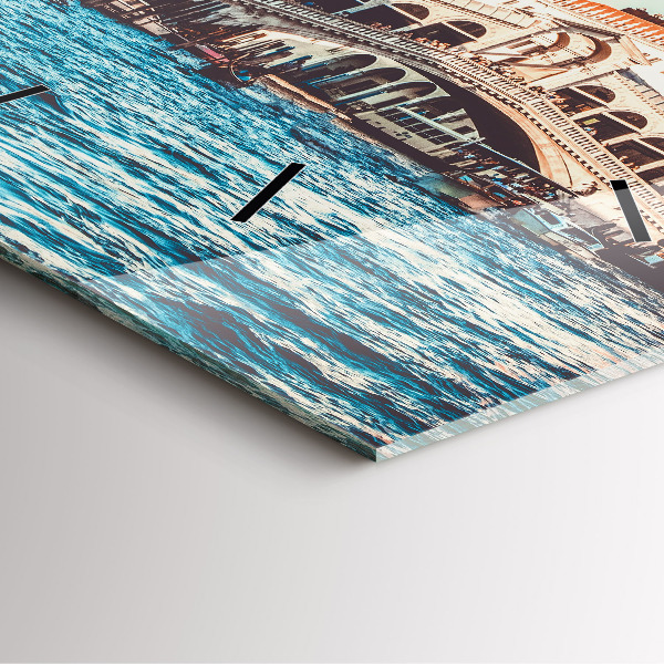 Horloge murale carrée Pont du Rialto à Venise