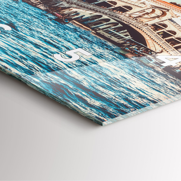 Horloge murale carrée Pont du Rialto à Venise