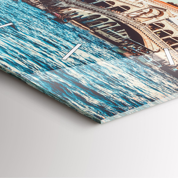 Horloge murale carrée Pont du Rialto à Venise