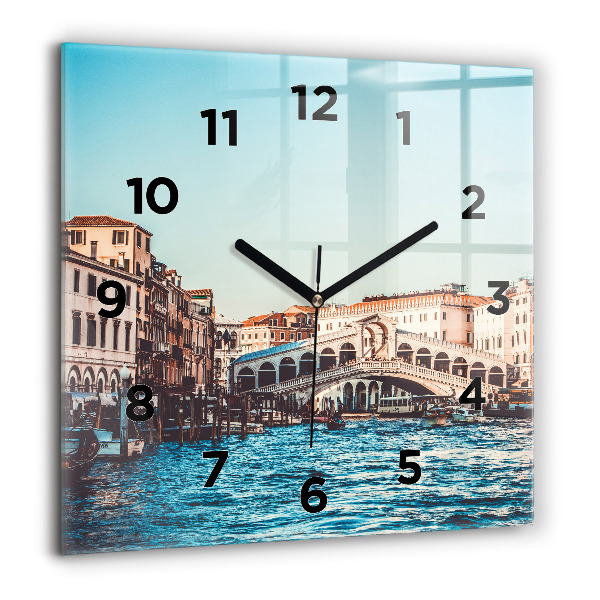 Horloge murale carrée Pont du Rialto à Venise