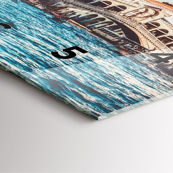 Horloge murale carrée Pont du Rialto à Venise