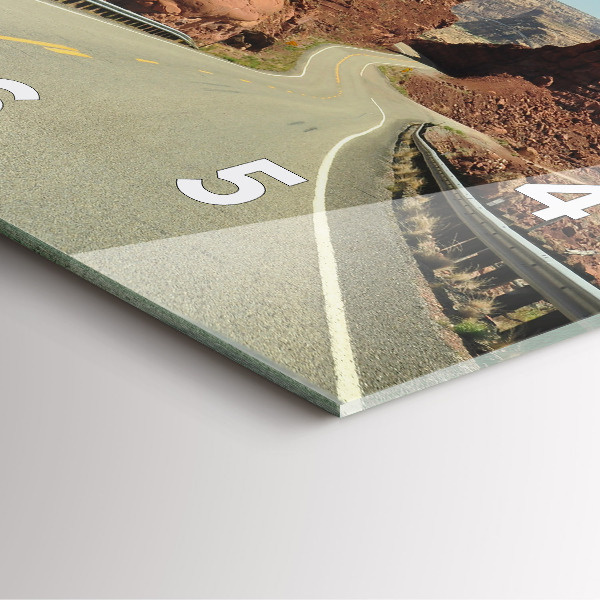 Horloge murale carrée La Route 66 aux États-Unis