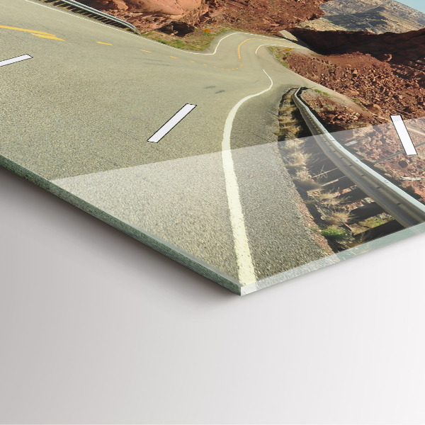 Horloge murale carrée La Route 66 aux États-Unis