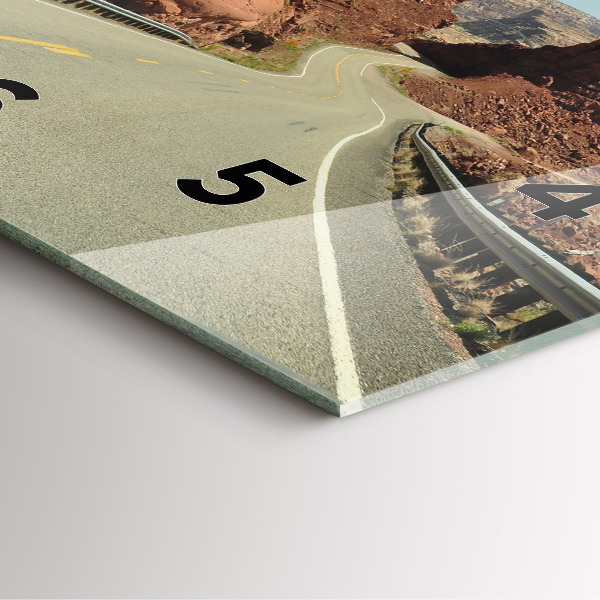 Horloge murale carrée La Route 66 aux États-Unis