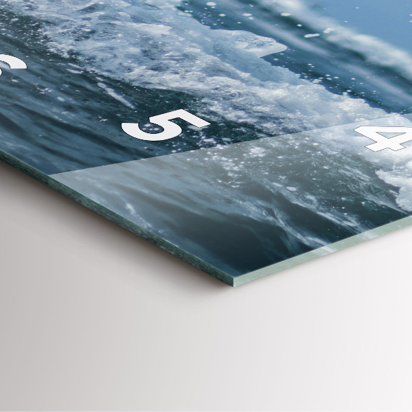 Horloge murale carrée Photographie des vagues de la mer