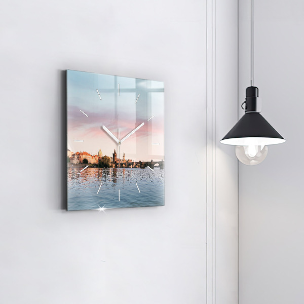 Horloge murale carrée Pont Charles à Prague