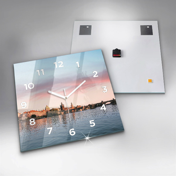 Horloge murale carrée Pont Charles à Prague