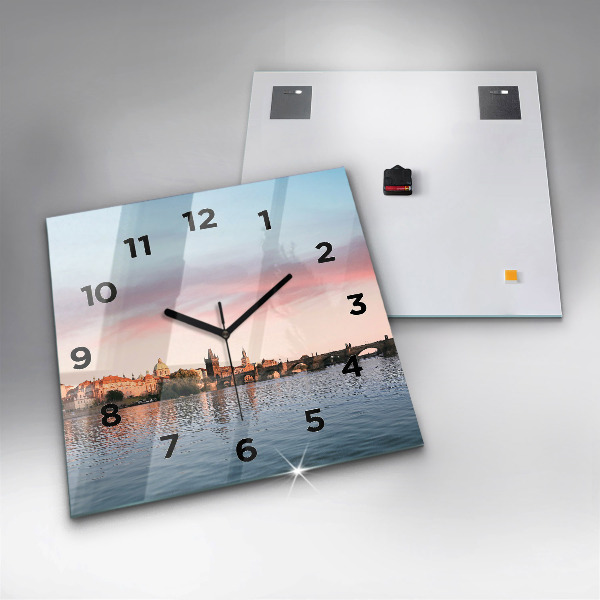 Horloge murale carrée Pont Charles à Prague