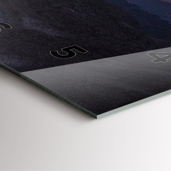 Horloge murale carrée Montagnes au coucher du soleil