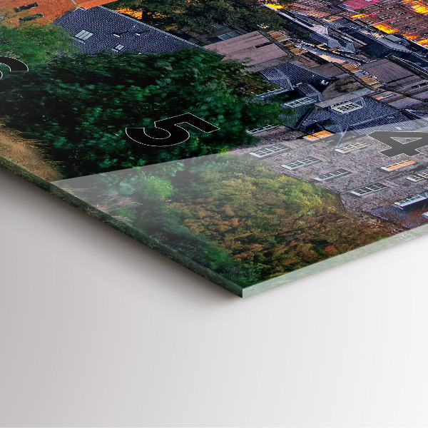 Horloge murale carrée Édimbourg depuis Calton Hill