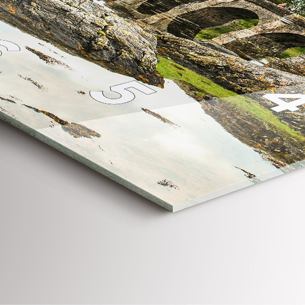 Horloge murale carrée 'Château d''Eilean Donan Écosse'