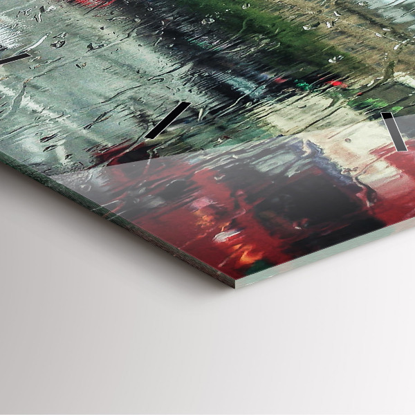 Horloge murale carrée Londres pluvieuse