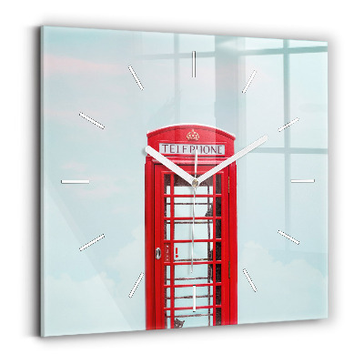 Horloge murale carrée Téléphone public