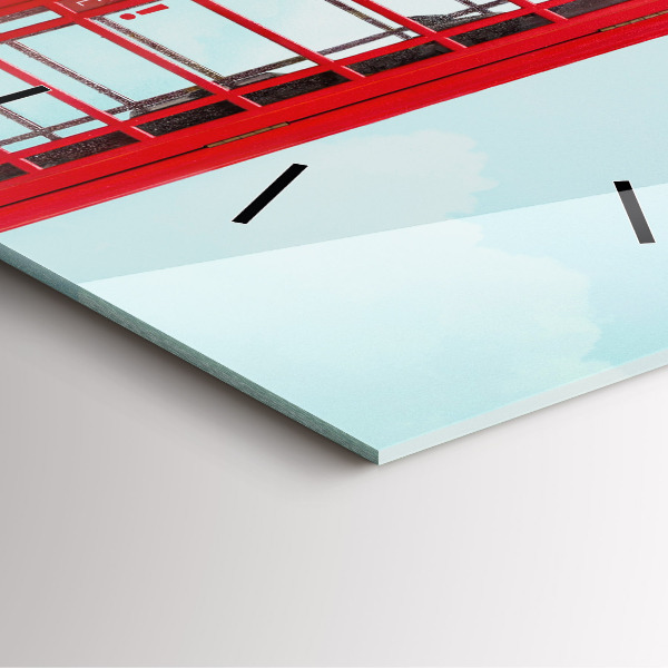 Horloge murale carrée Téléphone public