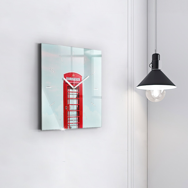 Horloge murale carrée Téléphone public