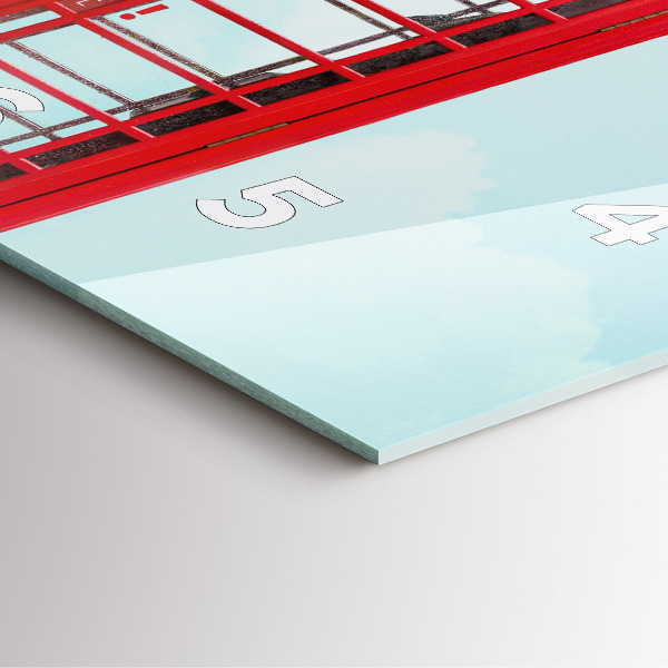 Horloge murale carrée Téléphone public