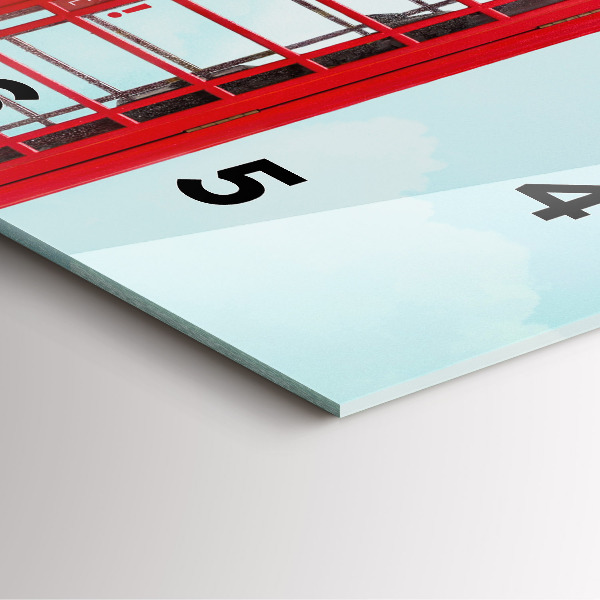 Horloge murale carrée Téléphone public